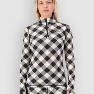 Mons Royale Cascade Merino 1/4 Zip Funktionsshirt check