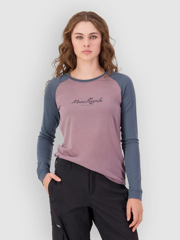 Mons Royale Icon Merino Raglan Funktionsshirt dusty mauve / dark cypress