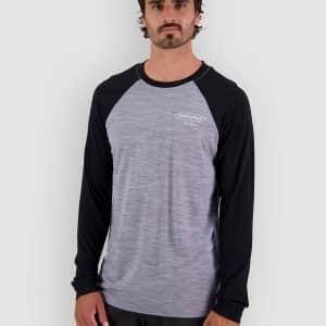 Mons Royale Icon Merino Raglan Funktionsshirt grey heather / black