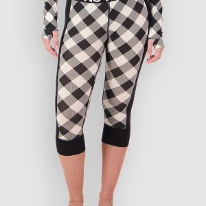 Mons Royale Merino Cascade Flex 3/4 Legging Funktionshose check / black