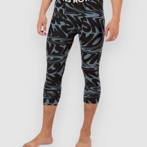 Mons Royale Merino Cascade Flex 3/4 Legging Funktionshose signal lost goblin blue