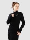 Mons Royale Merino Cascade Flex Mock Neck Funktionsshirt black