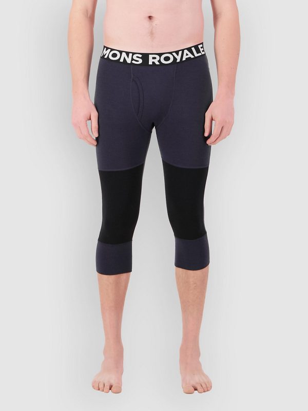 Mons Royale Olympus Merino 3/4 Legging Funktionshose 9 iron / black
