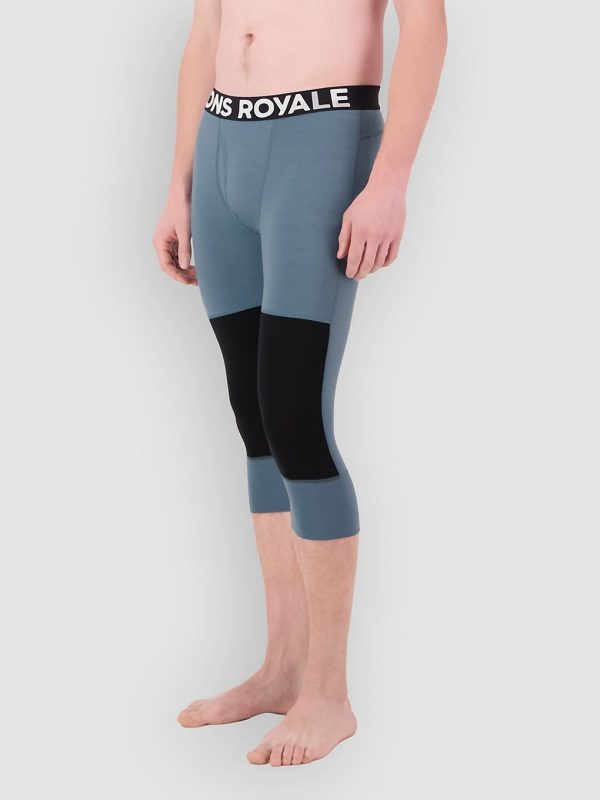 Mons Royale Olympus Merino 3/4 Legging Funktionshose goblin blue / black