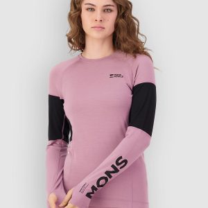 Mons Royale Olympus Merino Funktionsshirt sierra pink / black
