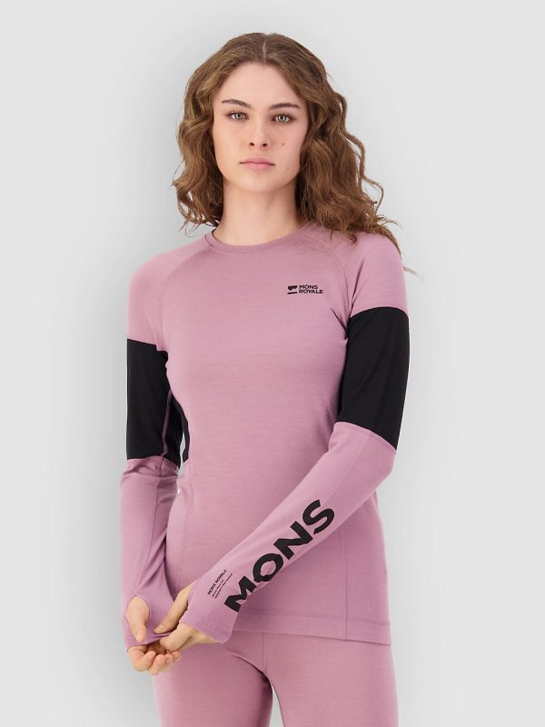 Mons Royale Olympus Merino Funktionsshirt sierra pink / black