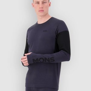 Mons Royale Olympus Merino Long Sleeve Funktionsshirt 9 iron / black