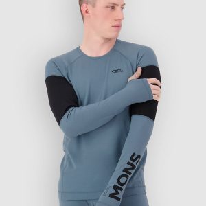 Mons Royale Olympus Merino Long Sleeve Funktionsshirt goblin blue / black