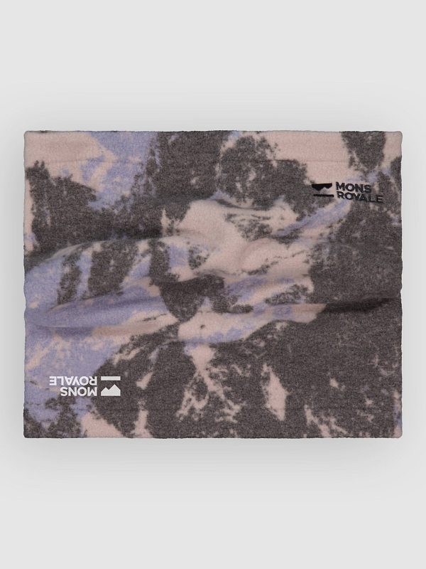 Mons Royale Pileup Wool Fleece Neck Warmer mtn camo moonstone
