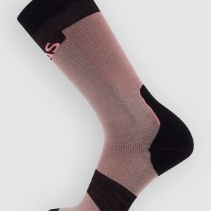 Mons Royale Pro Lite Merino Snow Funktionssocken cinder / flamingo / black