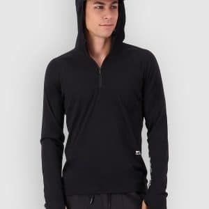 Mons Royale Temple Merino Long Sleeve Hood Funktionsshirt black