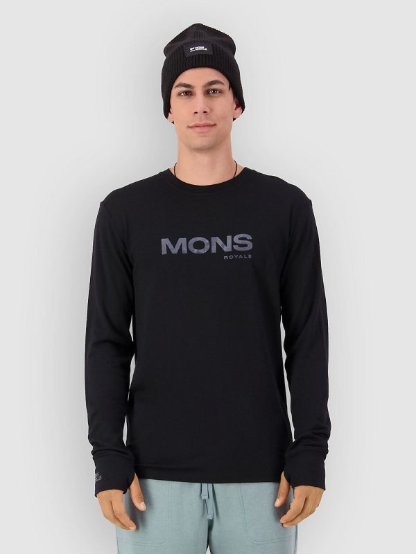 Mons Royale Yotei Merino Classic Long Sleeve Funktionsshirt black