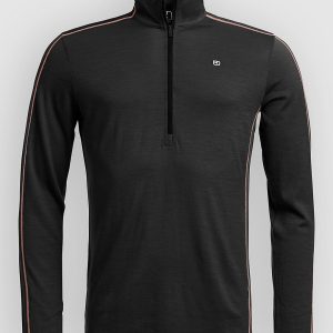 Ortovox 185 Rock 'N' Wool Zip Neck Funktionsshirt black raven 90201