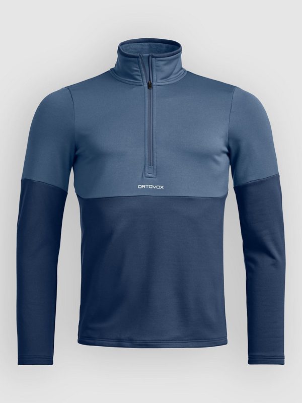Ortovox Light Zip Neck Fleecejacke blue nunatak