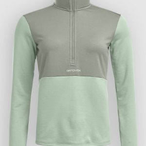 Ortovox Light Zip Neck Fleecejacke green acid