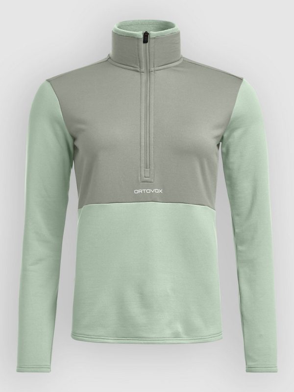 Ortovox Light Zip Neck Fleecejacke green acid