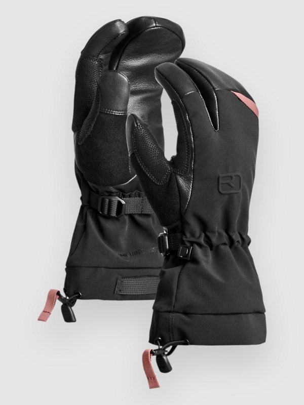 Ortovox Merino Freeride 3 Finger Fäustlinge black raven 90203