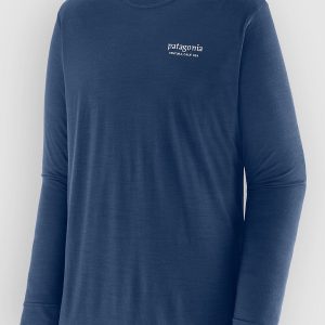 Patagonia Cap Cool Merino Blend Graphic Funktionsshirt heritage hd / clement blue