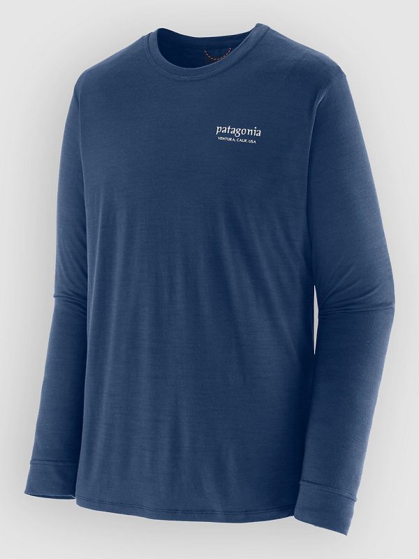 Patagonia Cap Cool Merino Blend Graphic Funktionsshirt heritage hd / clement blue
