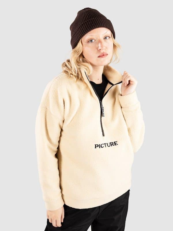 Picture Cylla 1/4 Fleecejacke wood ash
