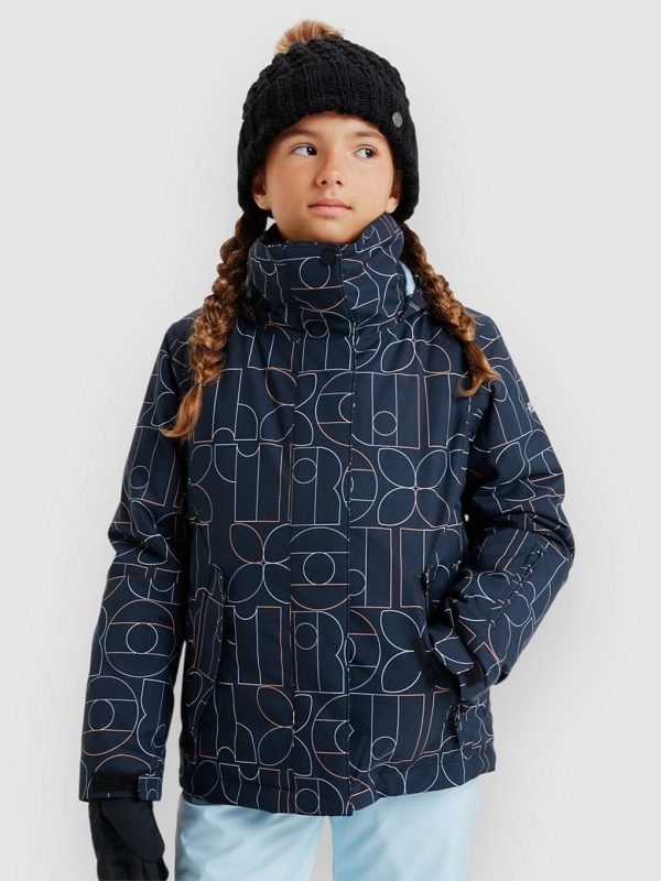 Roxy Jetty Kids Jacke true black bobby line