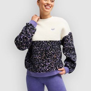 Roxy Waves Of Warmth Crewneck Fleece Pullover whisper white