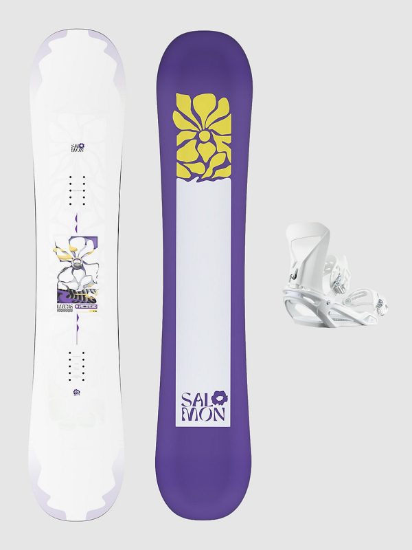 Salomon Lotus+Spell M White  2027 Snowboard-Set pattern