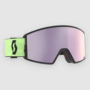 Scott React Glow Green Goggle amp lavender chrome s3