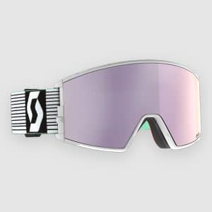 Scott React White/Mint Green Goggle amp lavender chrome s3