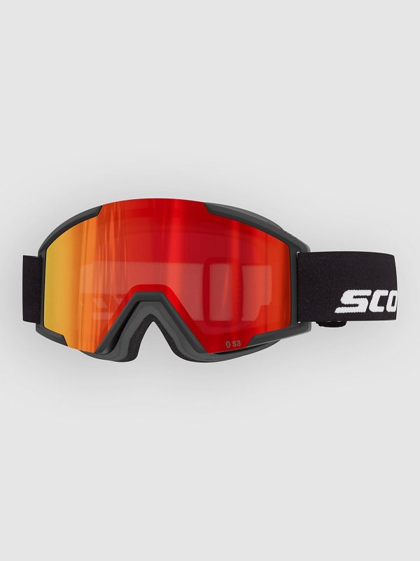 Scott Shield Pro Junior Black Kids Goggle red chrome s3