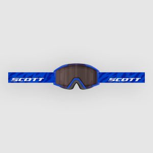 Scott Shield Pro Junior Blue/White Kids Goggle silver chrome s2