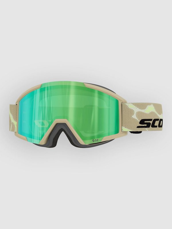Scott Shield Pro Junior Mojave Beige Kids Goggle green chrome s2