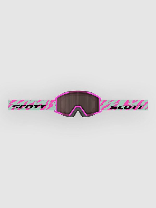 Scott Shield Pro Junior Neon Pink/Mint Green Kids Goggle silver chrome s2