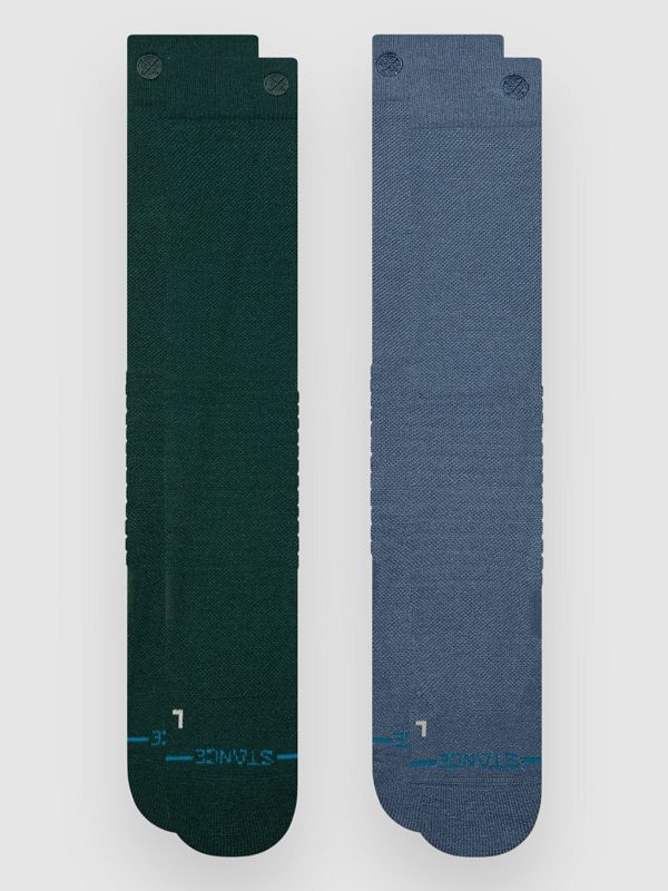 Stance Solid Mid Poly Snow 2 Pack Funktionssocken pine