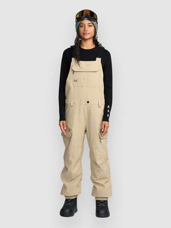 Volcom Creston 3D Stretch Bib Pants oatmeal