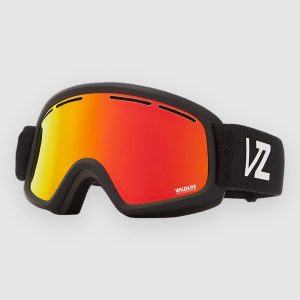 VonZipper Trike Black Satin Kids Goggle wild fire chrome