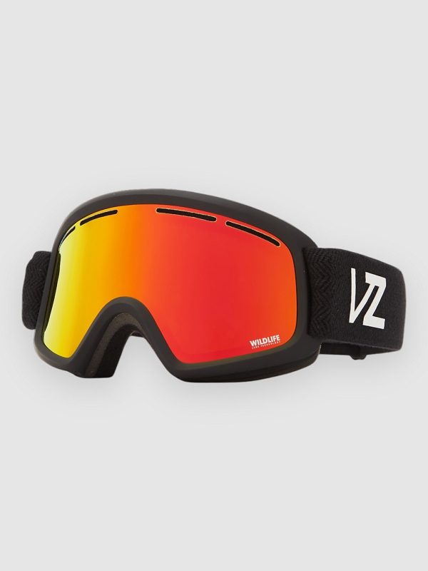 VonZipper Trike Black Satin Kids Goggle wild fire chrome