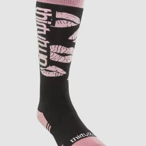 thirtytwo Merino Funktionssocken black / pink