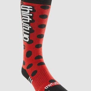 thirtytwo Merino Funktionssocken red / black