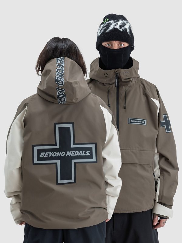 Beyond Medals Retro 2L Anorak dark brown