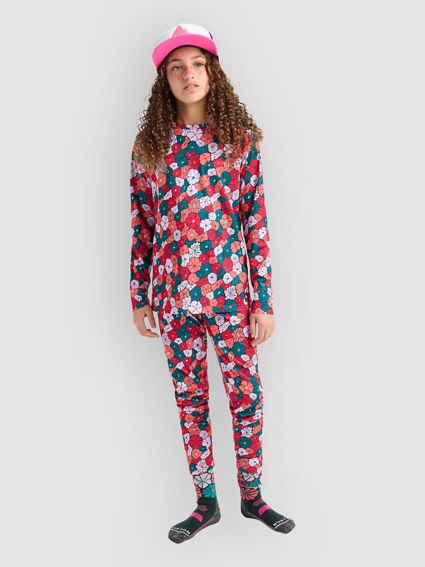 Burton Lightweight Kids Base Layer Suit pop floral