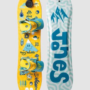 Jones Snowboards Happy Mountain Package 2027 Kids Snowboard-Set yellow