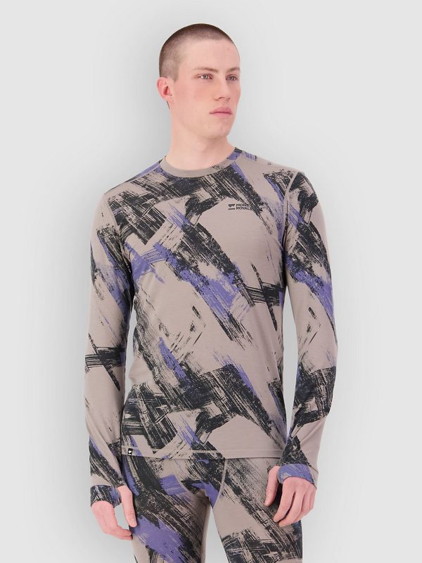 Mons Royale Cascade Merino Funktionsshirt paintbrush blue