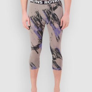 Mons Royale Merino Cascade Flex 3/4 Legging Funktionshose paintbrush blue