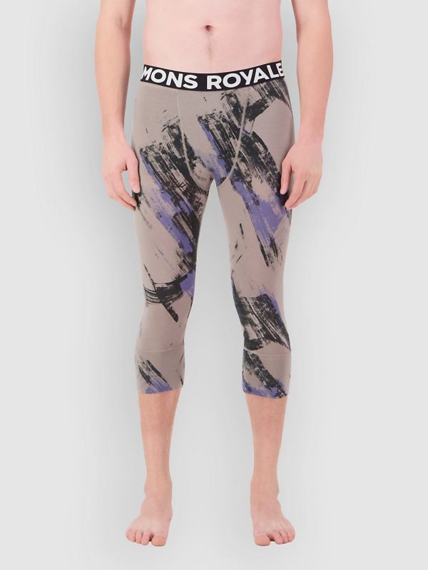 Mons Royale Merino Cascade Flex 3/4 Legging Funktionshose paintbrush blue