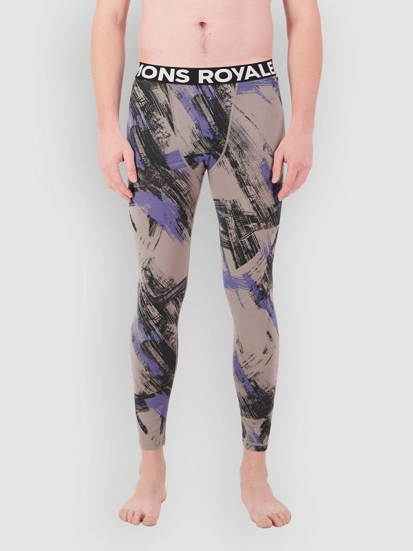 Mons Royale Merino Cascade Flex Legging Funktionshose paintbrush blue