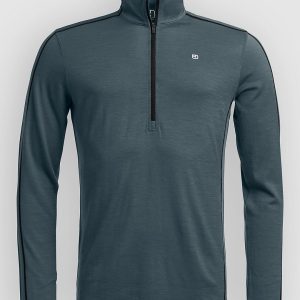 Ortovox 185 Rock 'N' Wool Zip Neck Funktionsshirt dark arctic grey 87801