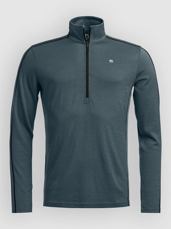 Ortovox 185 Rock 'N' Wool Zip Neck Funktionsshirt dark arctic grey 87801