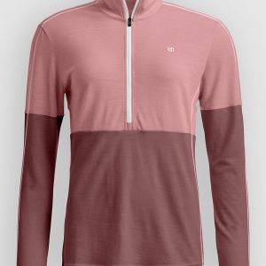 Ortovox 185 Rock 'N' Wool Zip Neck Funktionsshirt dusk rose 35401