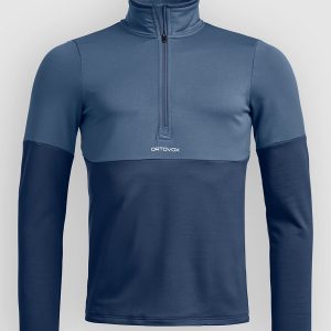 Ortovox Light Zip Neck Fleecejacke blue nunatak